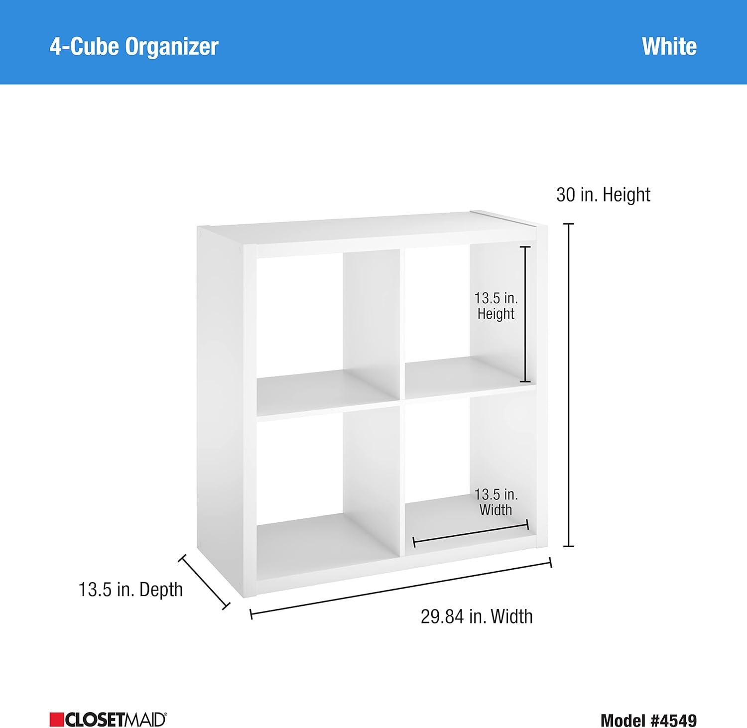 imageClosetMaid 6 Cube Storage Shelf Organizer Bookshelf with Open Back Vertical or Horizontal Easy Assembly Wood White FinishWhite
