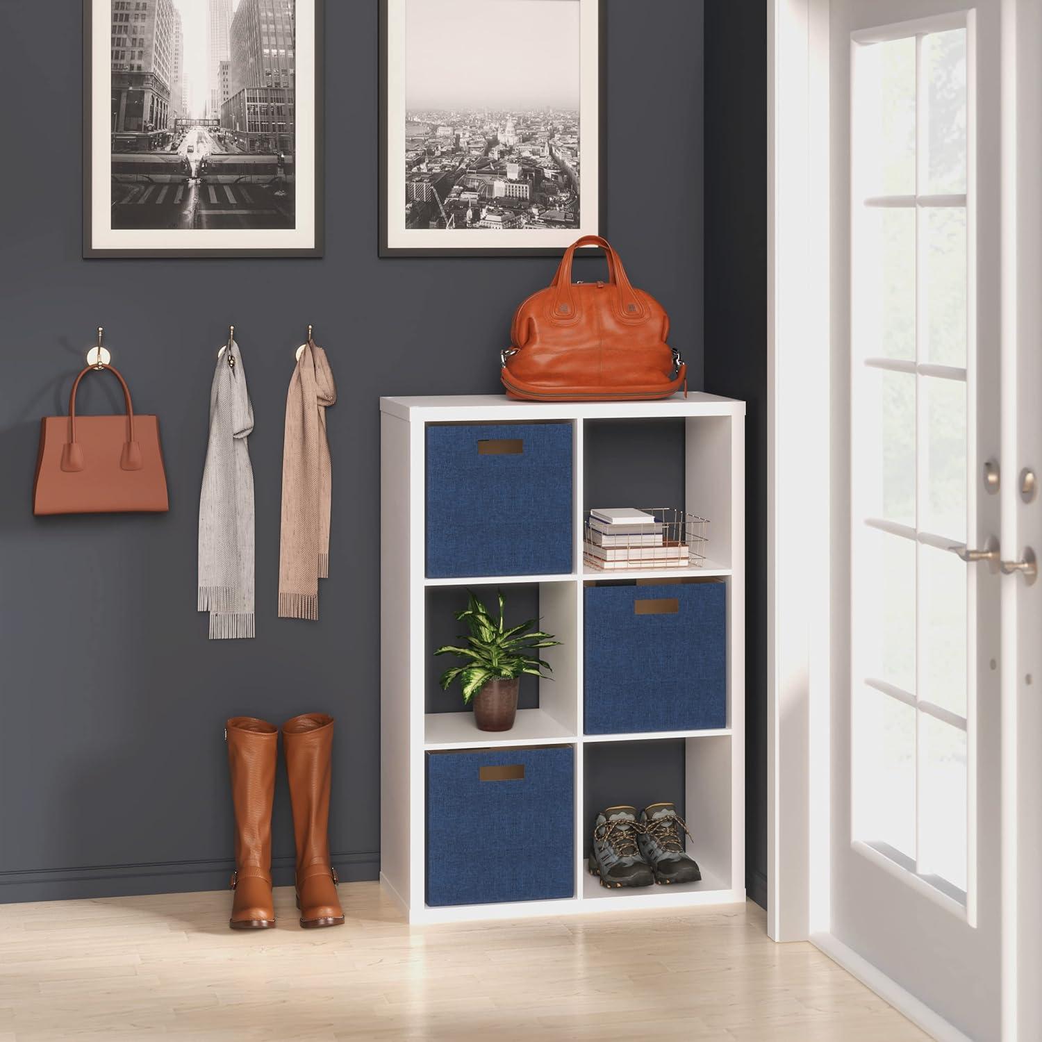 imageClosetMaid 6 Cube Storage Shelf Organizer Bookshelf with Open Back Vertical or Horizontal Easy Assembly Wood White FinishWhite