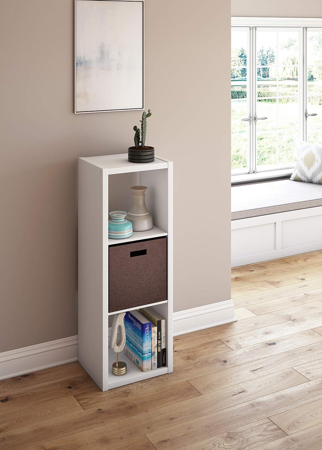 imageClosetMaid 6 Cube Storage Shelf Organizer Bookshelf with Open Back Vertical or Horizontal Easy Assembly Wood White FinishWhite