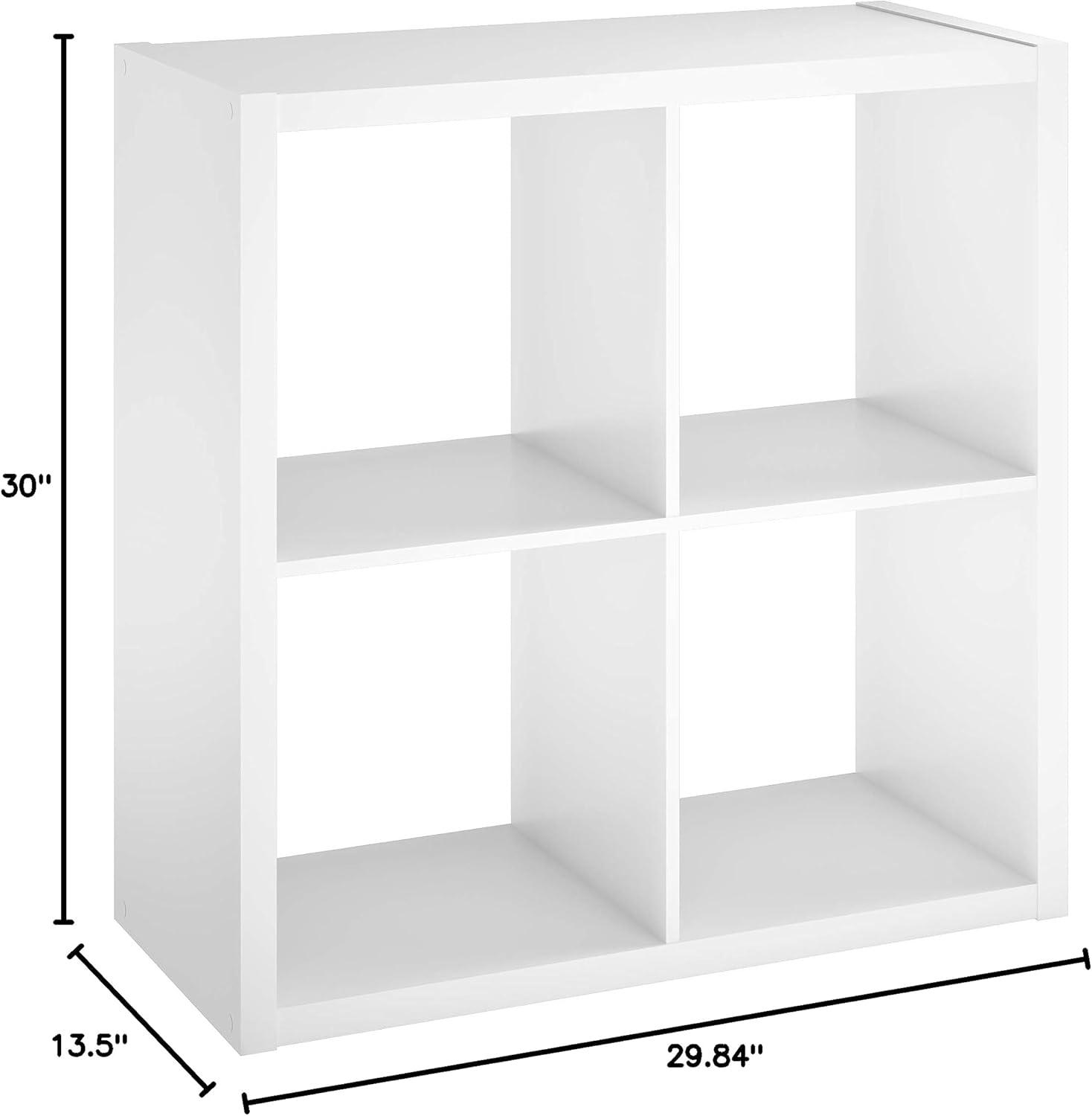 imageClosetMaid 6 Cube Storage Shelf Organizer Bookshelf with Open Back Vertical or Horizontal Easy Assembly Wood White FinishWhite