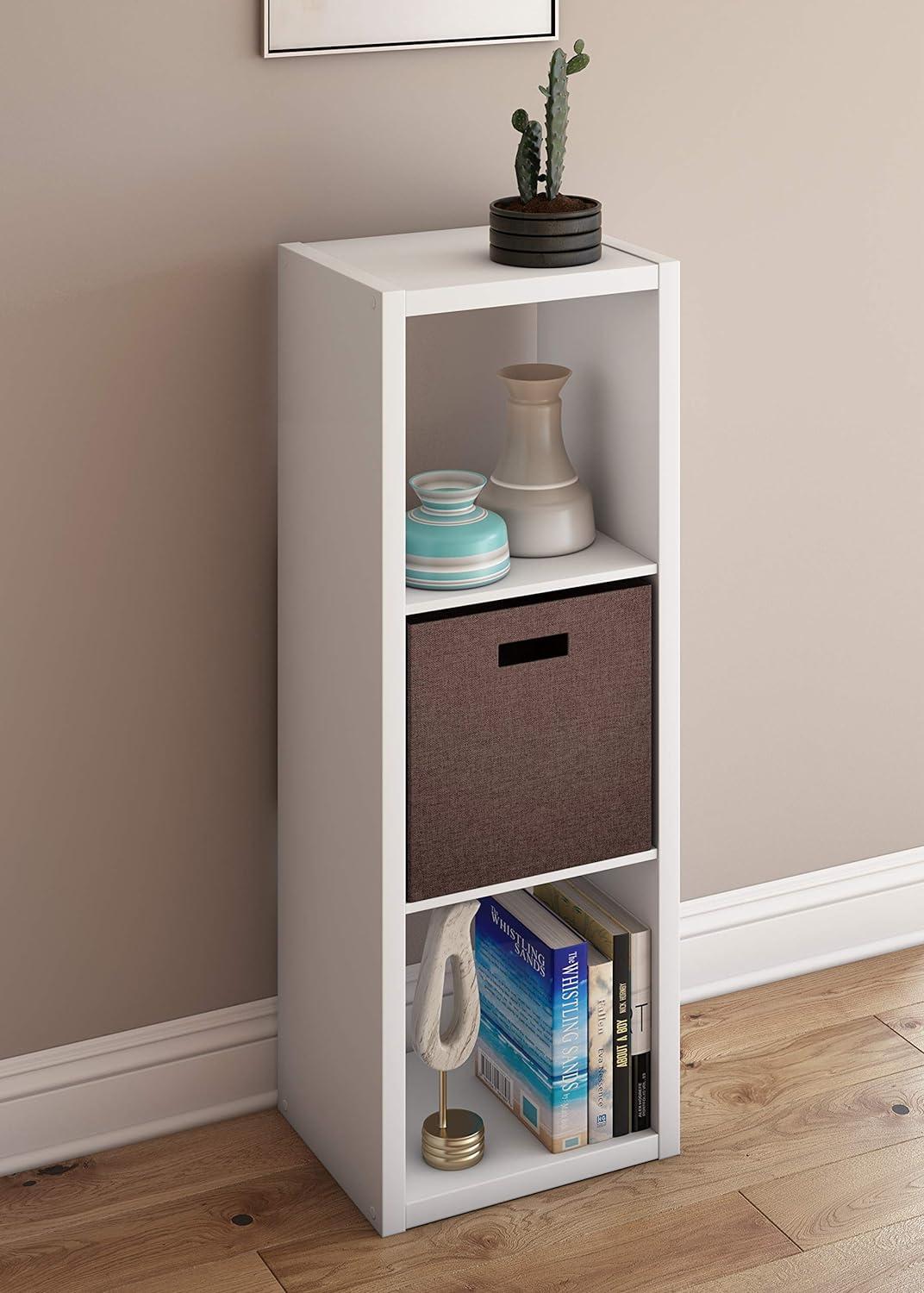 imageClosetMaid 6 Cube Storage Shelf Organizer Bookshelf with Open Back Vertical or Horizontal Easy Assembly Wood White FinishWhite