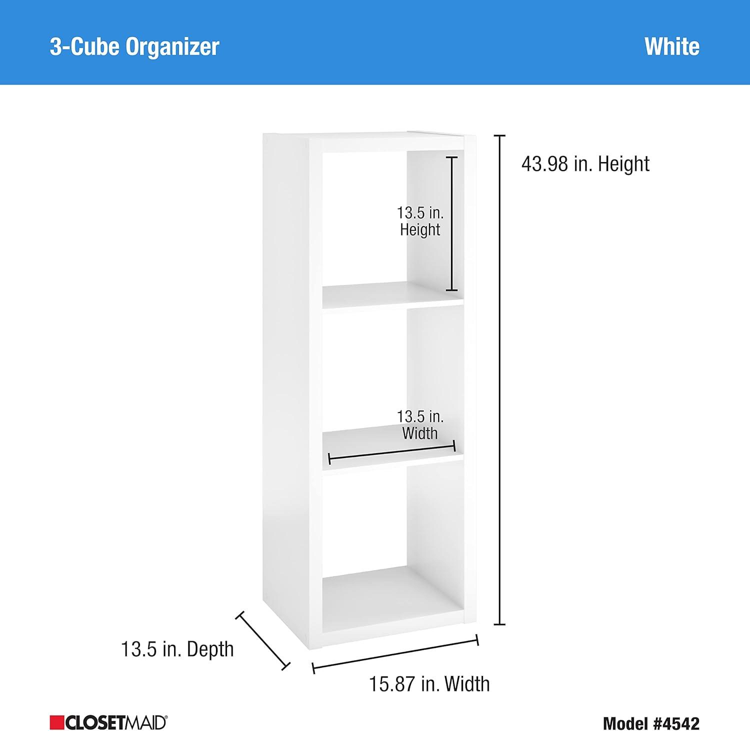 imageClosetMaid 6 Cube Storage Shelf Organizer Bookshelf with Open Back Vertical or Horizontal Easy Assembly Wood White FinishWhite