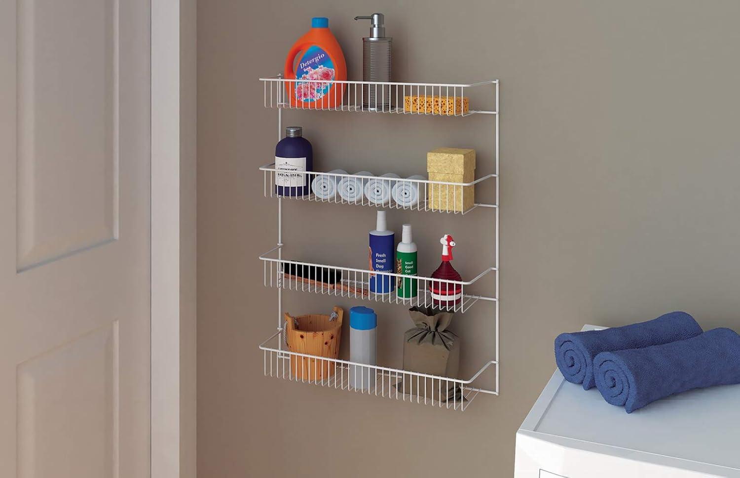 imageClosetMaid 8033 4Tier Wall Rack 18Inch Wide White18Inch Wide