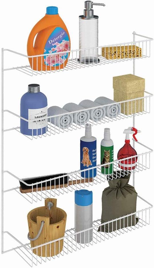 imageClosetMaid 8033 4Tier Wall Rack 18Inch Wide White18Inch Wide