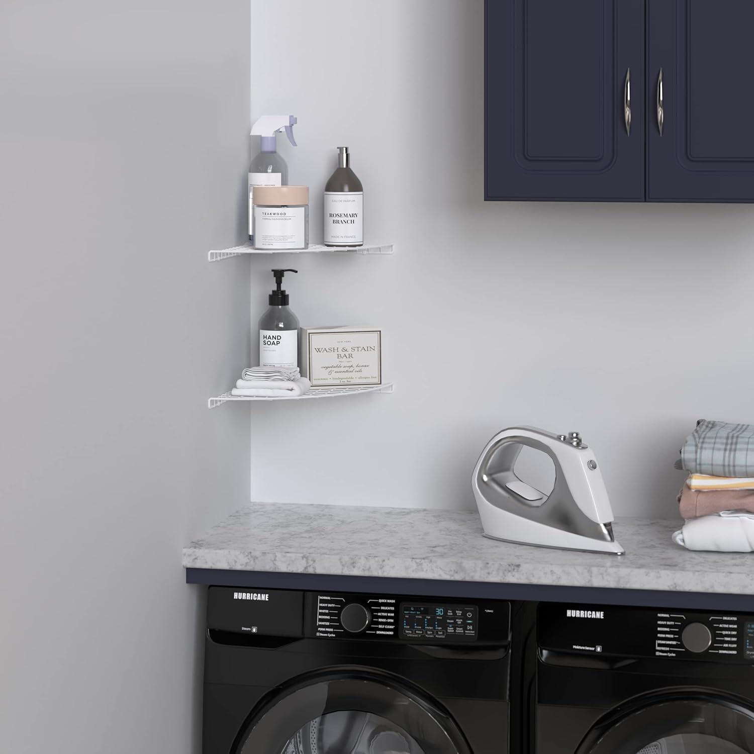 imageClosetMaid 8282 Corner Shelf OrganizerWhite1 x 12 x 12 inches