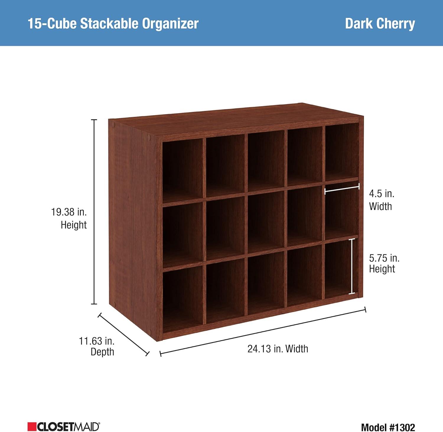 imageClosetMaid 8991 Stackable 1Door Organizer EspressoDark Cherry
