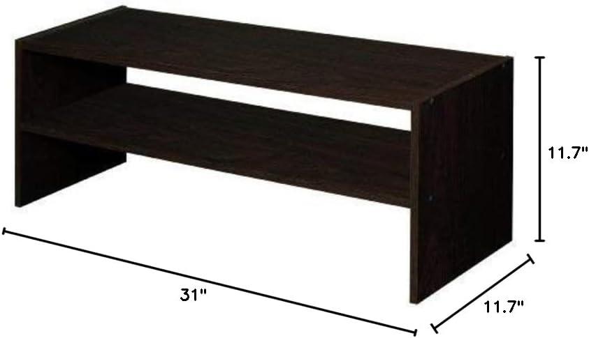 imageClosetMaid 8993 Stackable 24Inch Wide Horizontal Organizer WhiteEspresso