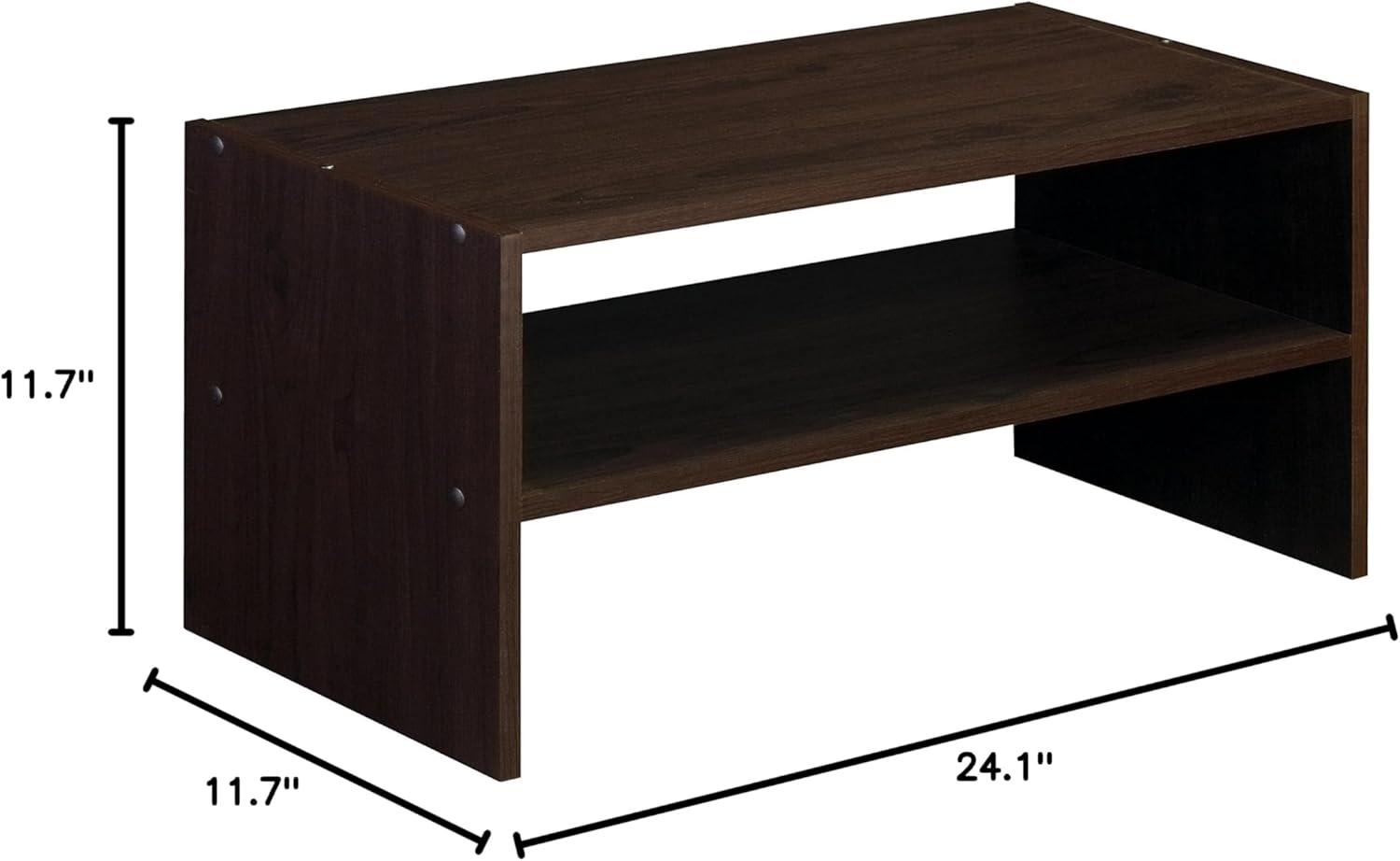 imageClosetMaid 8993 Stackable 24Inch Wide Horizontal Organizer WhiteEspresso