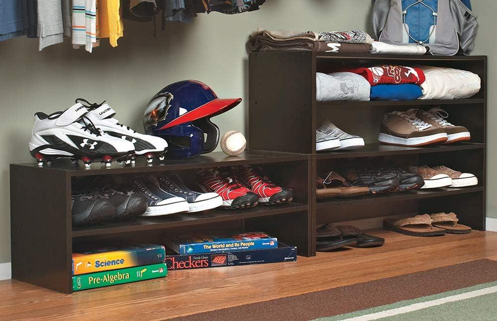 imageClosetMaid 8993 Stackable 24Inch Wide Horizontal Organizer WhiteEspresso