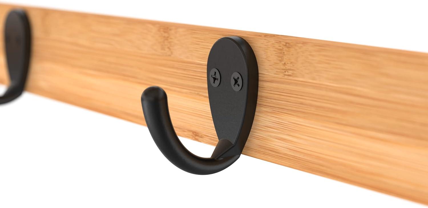 imageClosetMaid Bamboo Wall Shelf with Towel Bar Wall Mount Storage Shelves Organizer Rack Natural Finish2Tier