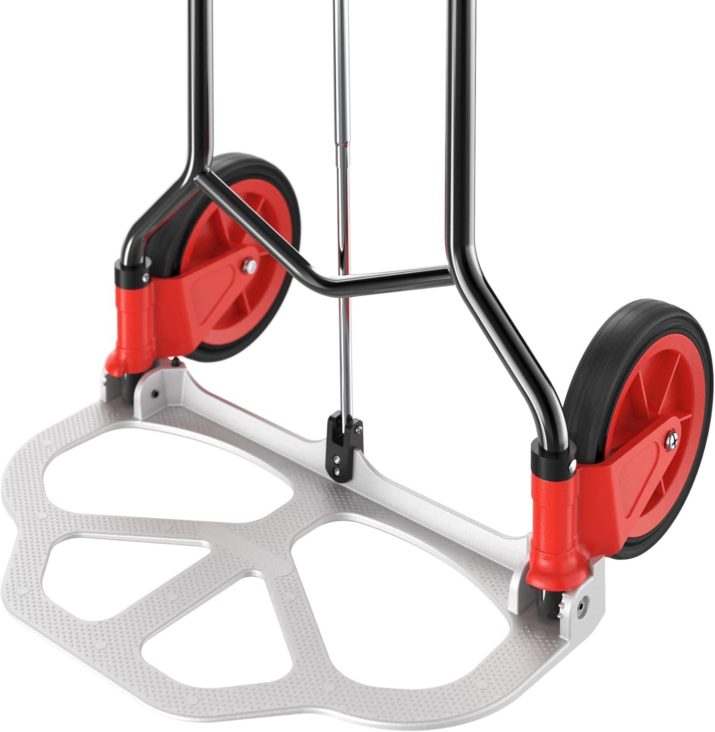 imageClosetMaid Folding Hand Truck Dolly Cart with Telescoping Handle 150 lbs Capacity 20501 Black