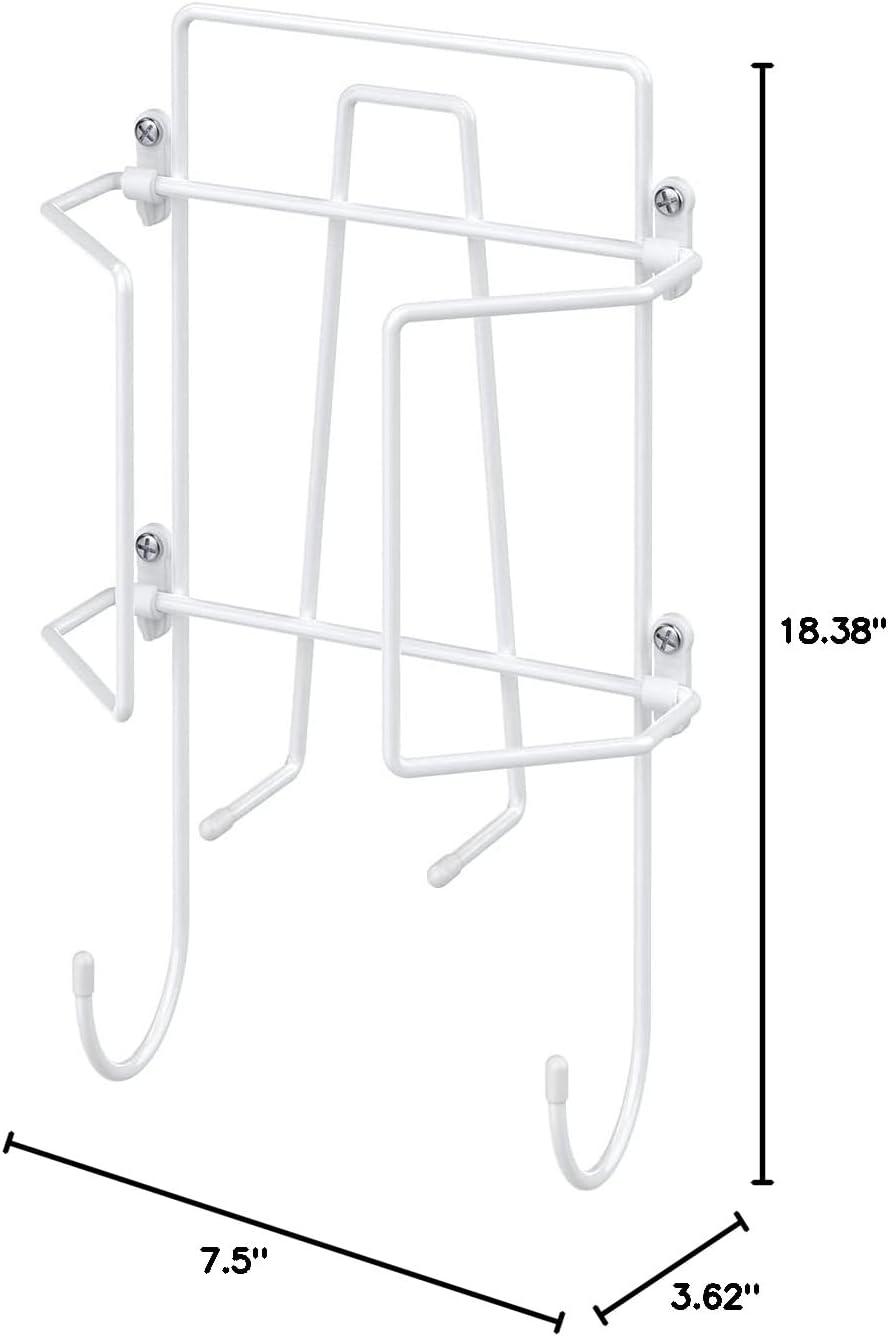 imageClosetMaid Hanging Bar Valet Rod for Wall or Door Mount Installation Hardware Included Folding Design Durable Steel WhiteIroning Station