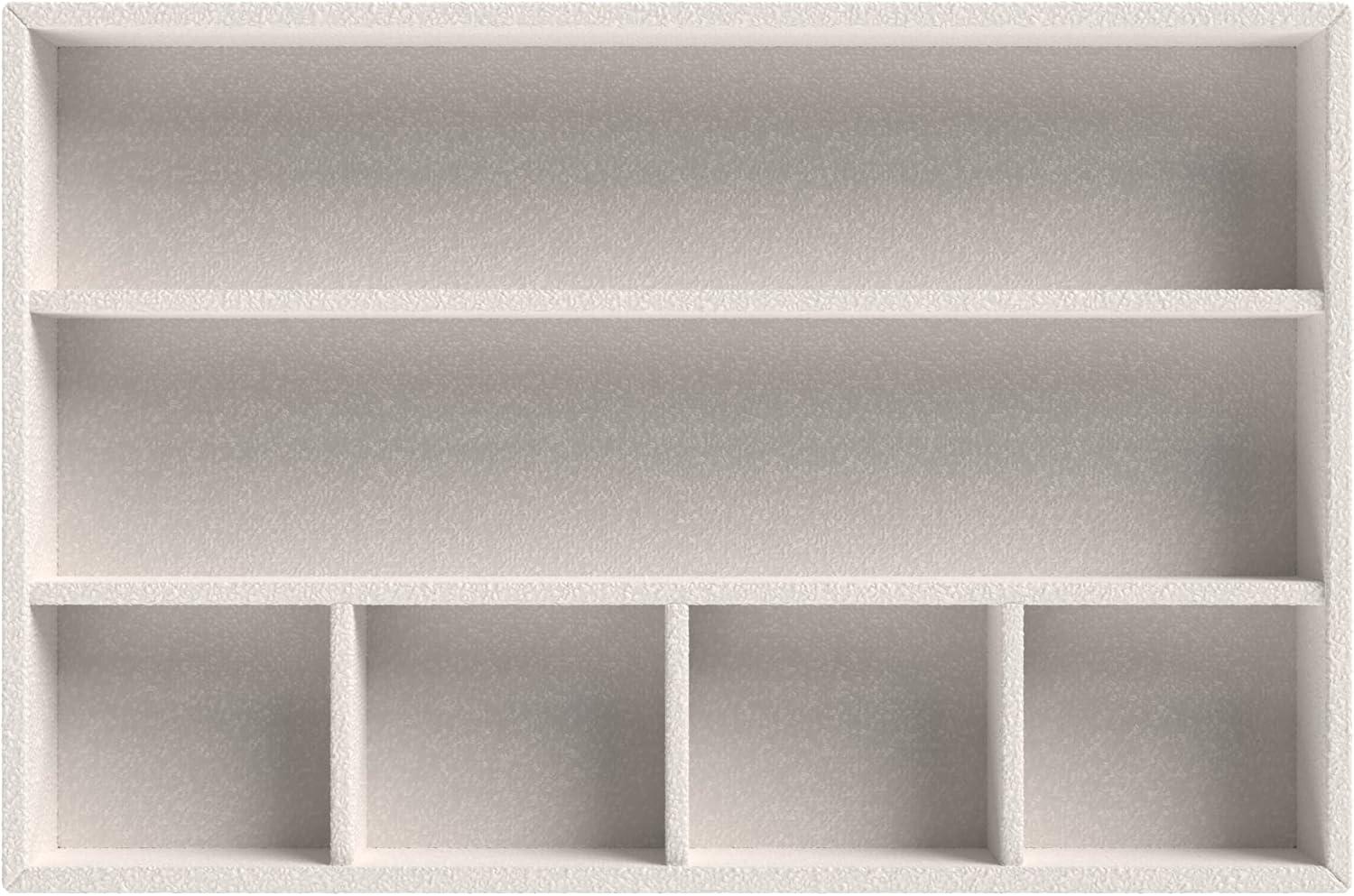 imageClosetMaid Jewelry Trays Set of 3 Stackable Soft Velvet Accessory Organizer for Earrings Necklaces Watches Bracelets Rings Light Grey