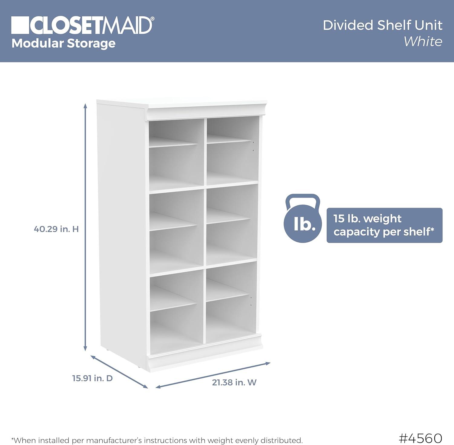 imageClosetMaid Modular Storage 68767878inch W 4Drawer 19Shelf Wood Closet System with Doors WhiteWhite