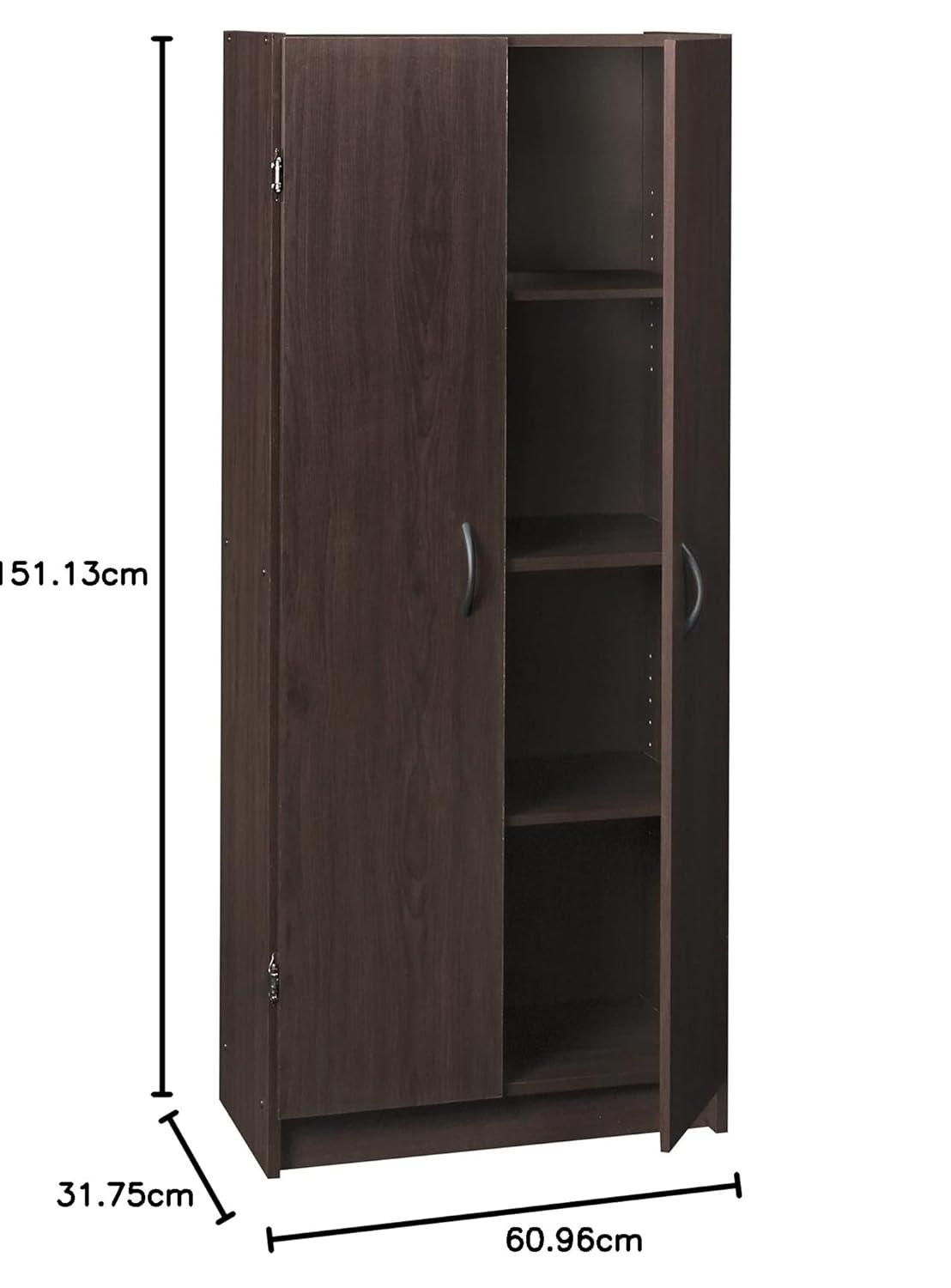imageClosetMaid Pantry Cabinet Cupboard with 2 Doors Adjustable Shelves Standing Storage for Kitchen Laundry or Utility Room WhiteEspresso