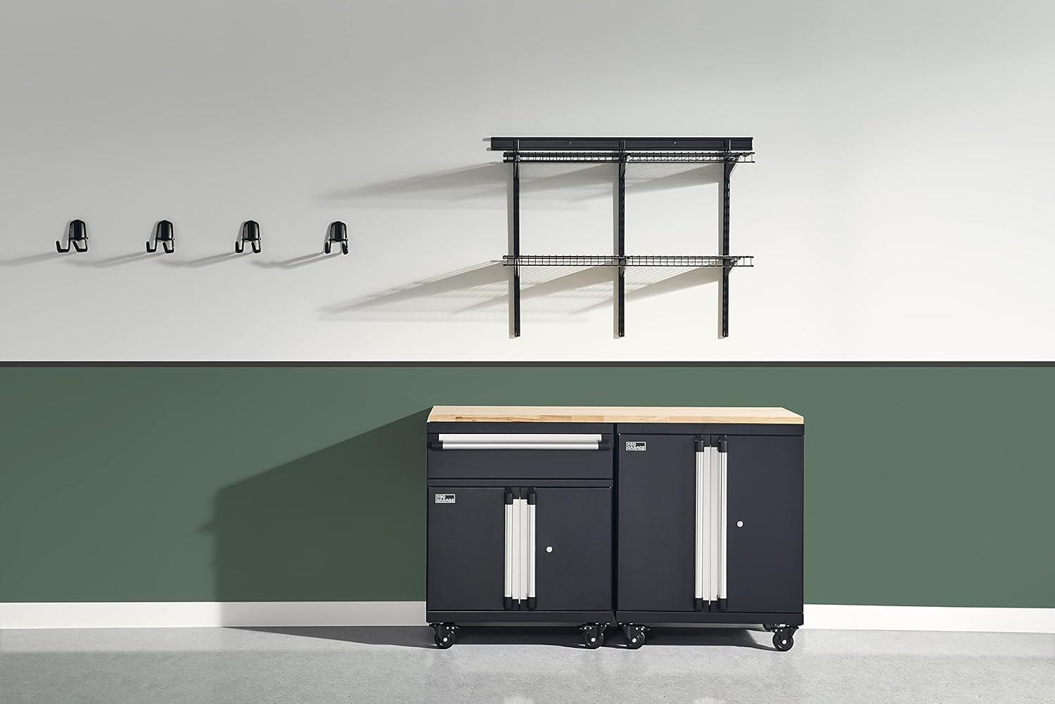 imageClosetMaid ProGarage Base Cabinet with Wheels Drawer Two Doors Lock and Shelf for Garage Storage Heavy Duty Steel Black