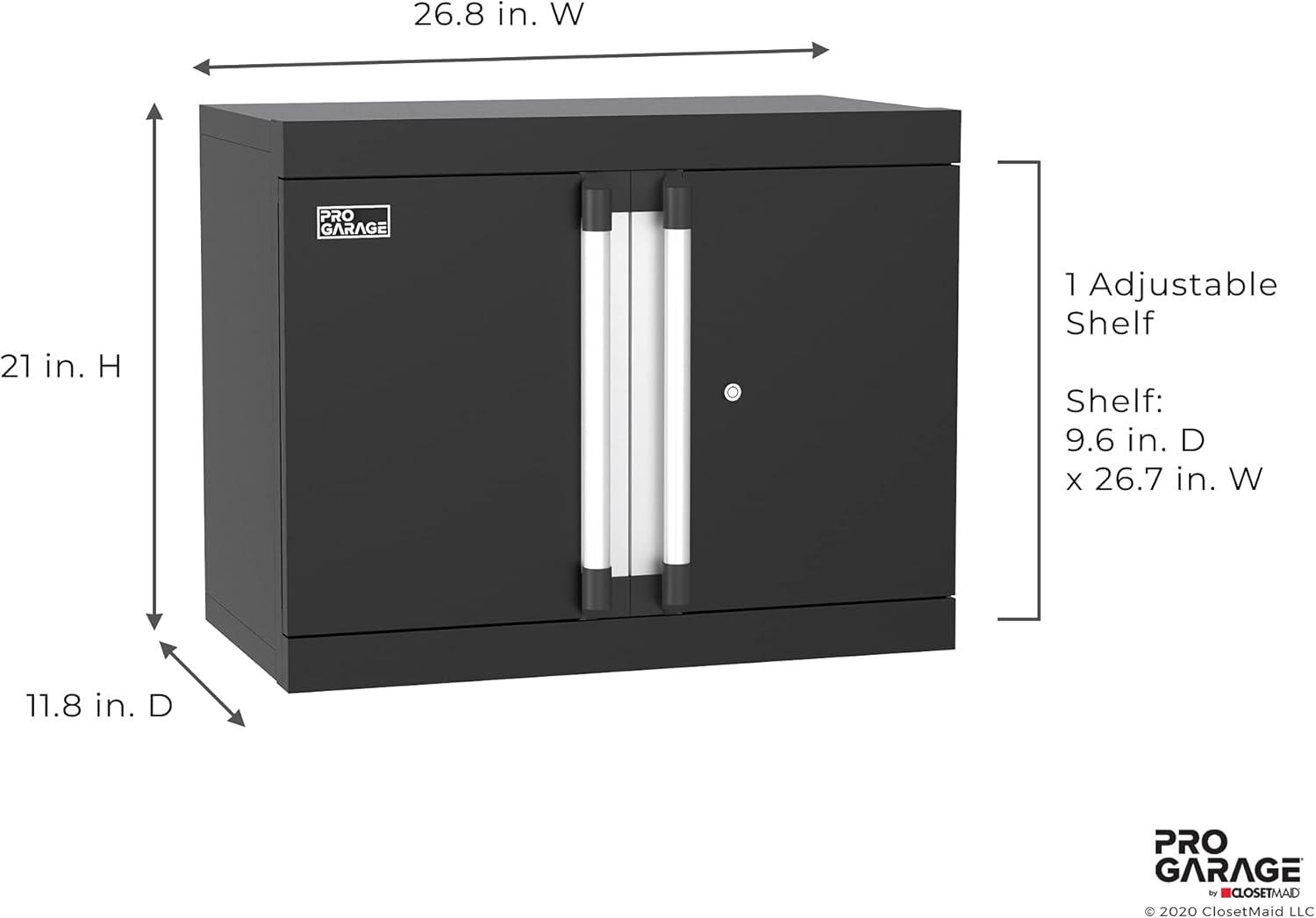 imageClosetMaid ProGarage Garage Storage Cabinets ampamp Workbench Table 3Piece Set Custom Durable Adjustable Steel Construction Black
