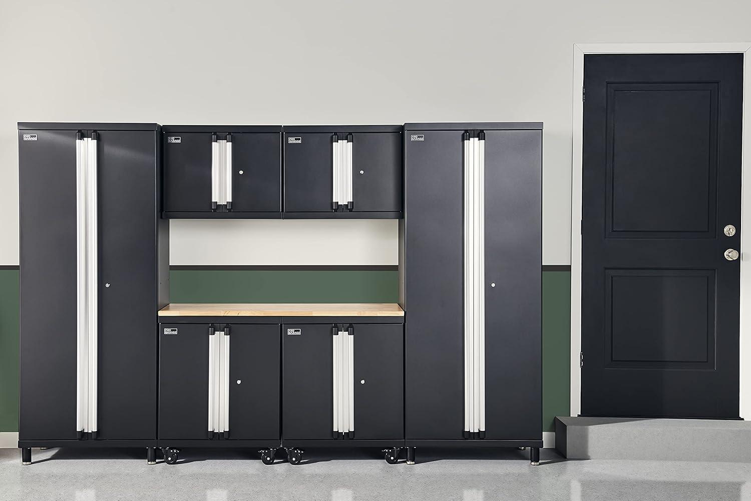 imageClosetMaid ProGarage Tall Cabinet with Two Doors Lock and Adjustable Shelves for Garage Storage Heavy Duty Steel Black