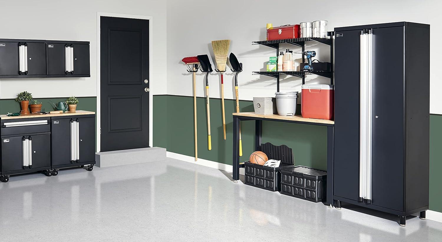 imageClosetMaid ProGarage Tall Cabinet with Two Doors Lock and Adjustable Shelves for Garage Storage Heavy Duty Steel Black