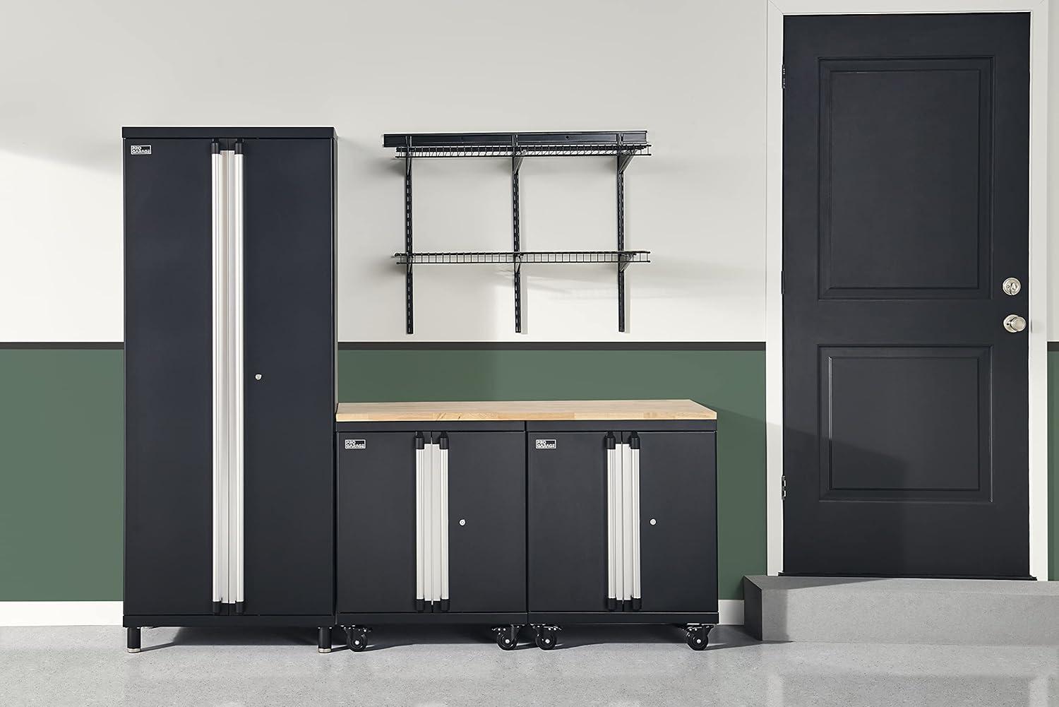 imageClosetMaid ProGarage Tall Cabinet with Two Doors Lock and Adjustable Shelves for Garage Storage Heavy Duty Steel Black