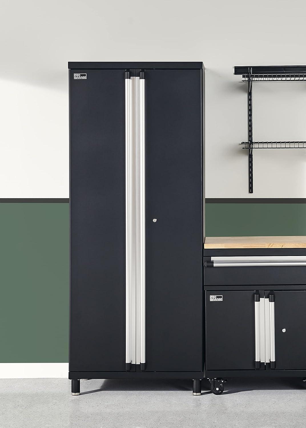 imageClosetMaid ProGarage Tall Cabinet with Two Doors Lock and Adjustable Shelves for Garage Storage Heavy Duty Steel Black