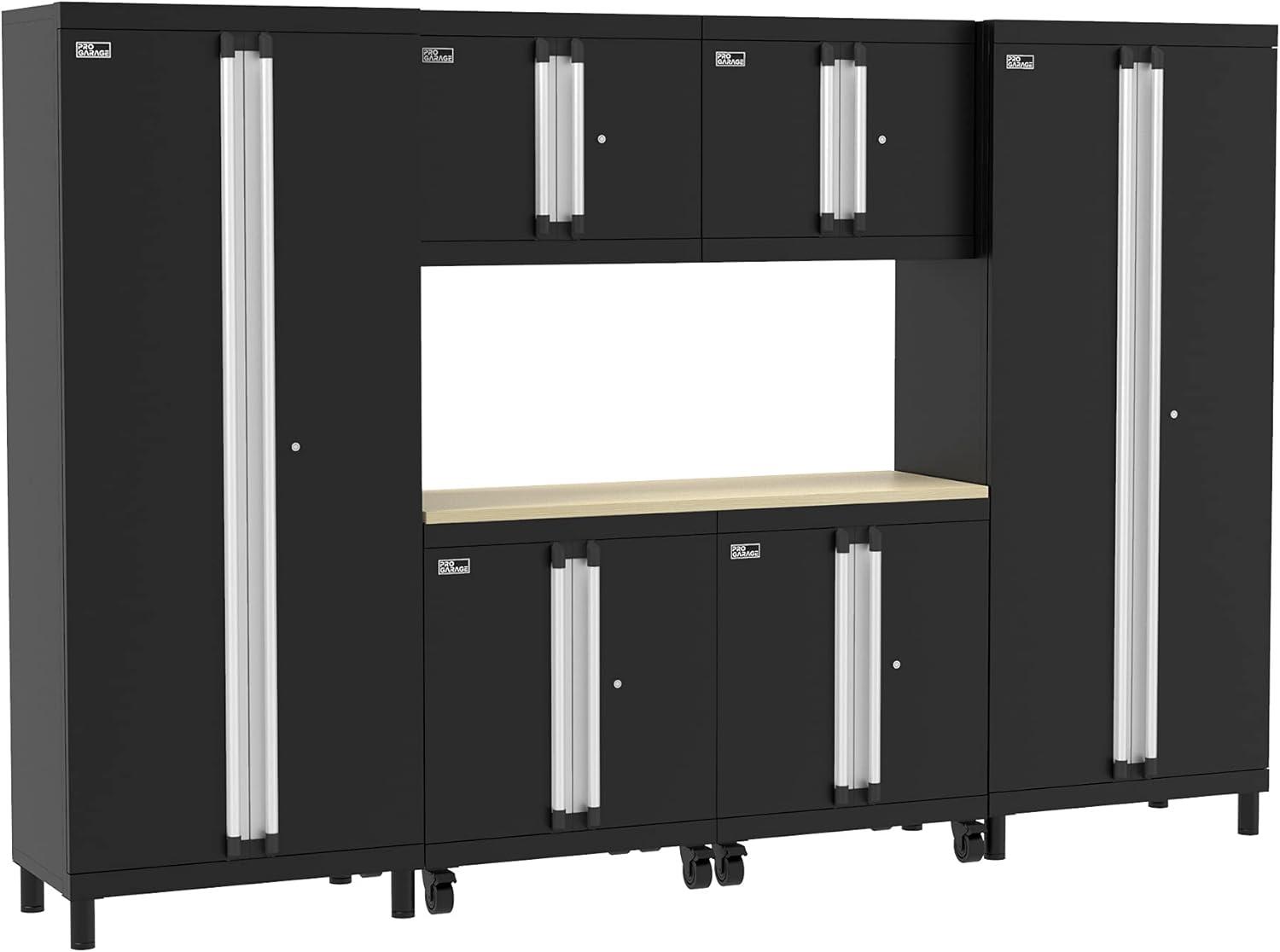 imageClosetMaid ProGarage Wall Cabinet with Two Doors Lock and Shelf for Garage Storage Heavy Duty Steel Black