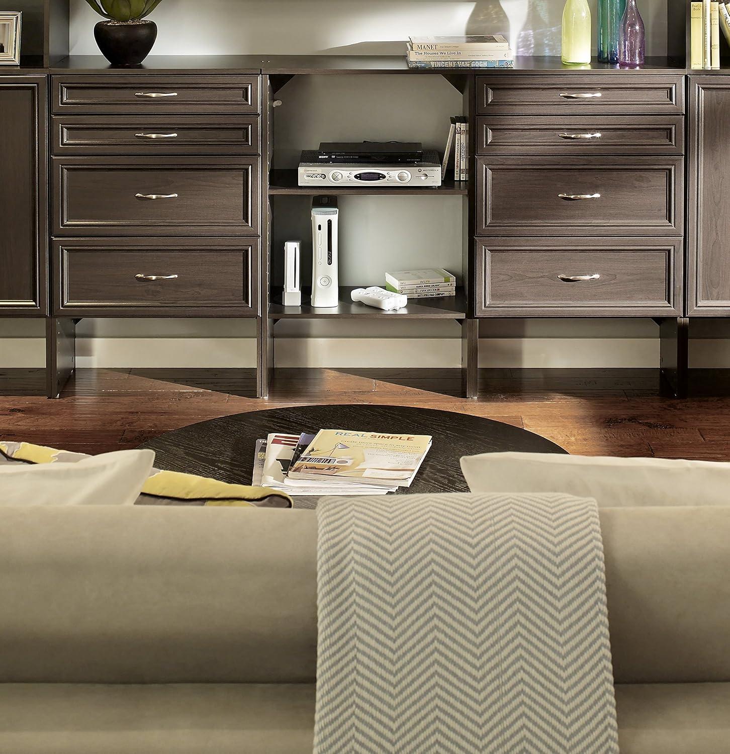 imageClosetMaid SuiteSymphony Tie Belt or Jewelry Rack Sliding Slide Out Closet Organizer 14 Hooks Wall Mount or Add On Accessory Satin NickelEspresso