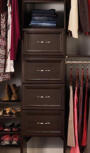 imageClosetMaid SuiteSymphony Tie Belt or Jewelry Rack Sliding Slide Out Closet Organizer 14 Hooks Wall Mount or Add On Accessory Satin NickelEspresso