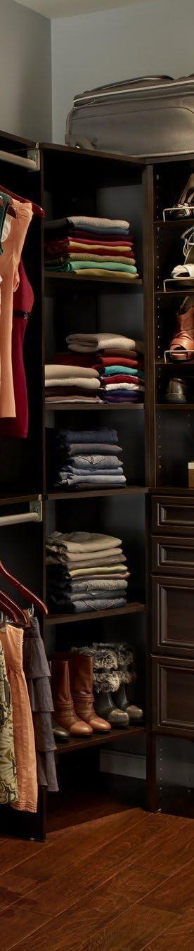 imageClosetMaid SuiteSymphony Tie Belt or Jewelry Rack Sliding Slide Out Closet Organizer 14 Hooks Wall Mount or Add On Accessory Satin NickelEspresso