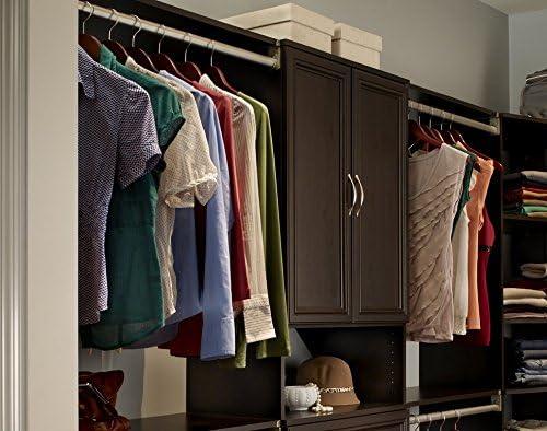 imageClosetMaid SuiteSymphony Tie Belt or Jewelry Rack Sliding Slide Out Closet Organizer 14 Hooks Wall Mount or Add On Accessory Satin NickelEspresso