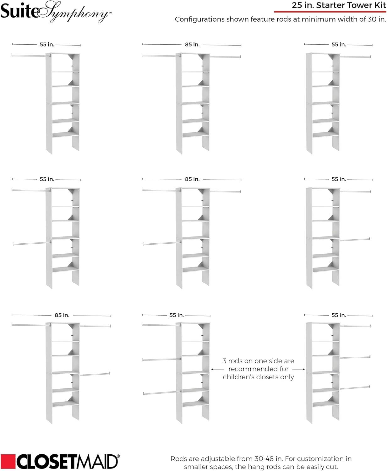 imageClosetMaid SuiteSymphony Tie Belt or Jewelry Rack Sliding Slide Out Closet Organizer 14 Hooks Wall Mount or Add On Accessory Satin NickelEspresso