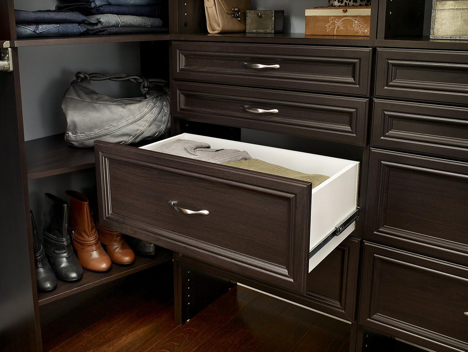 imageClosetMaid SuiteSymphony Tie Belt or Jewelry Rack Sliding Slide Out Closet Organizer 14 Hooks Wall Mount or Add On Accessory Satin NickelEspresso