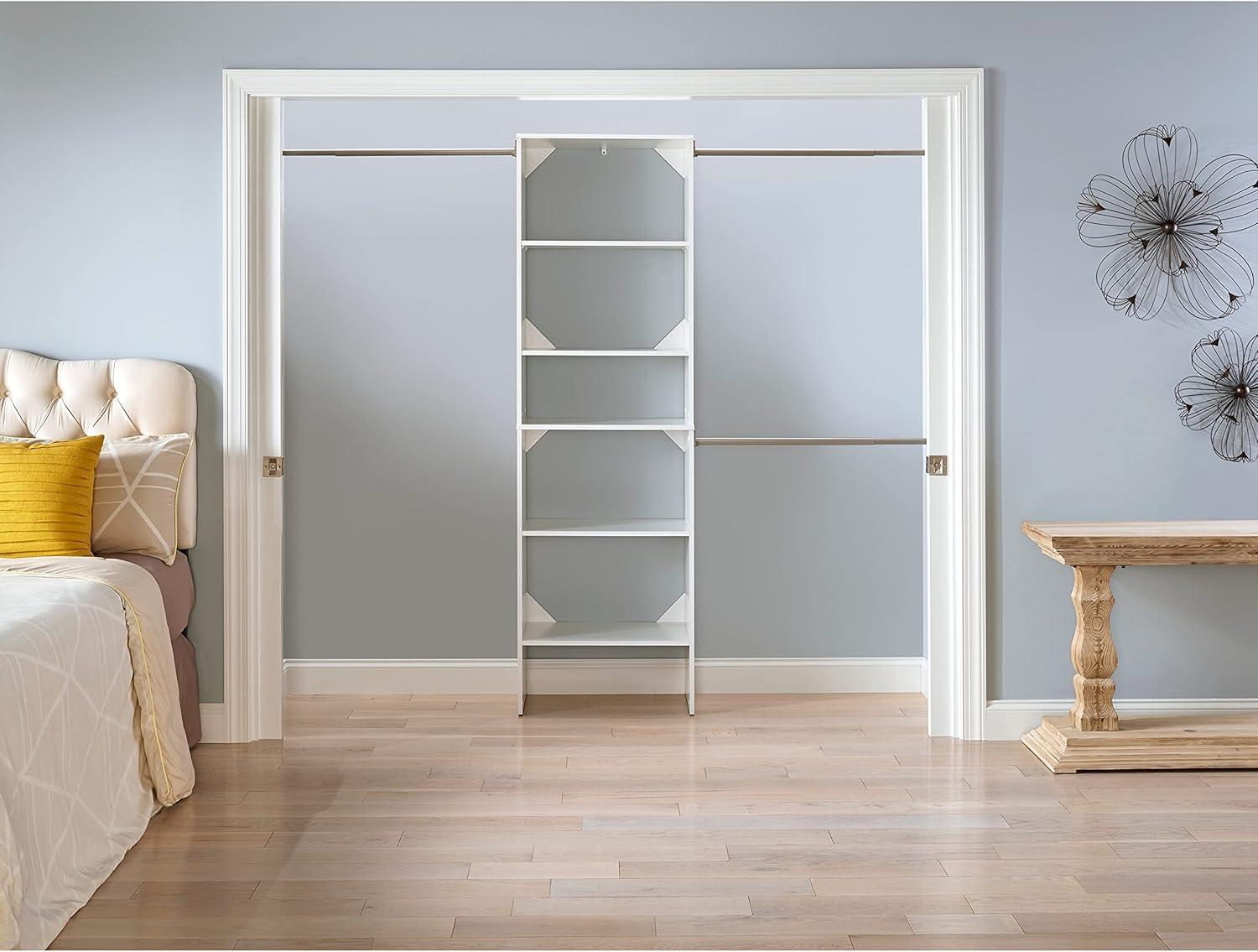 imageClosetMaid SuiteSymphony Tie Belt or Jewelry Rack Sliding Slide Out Closet Organizer 14 Hooks Wall Mount or Add On Accessory Satin NickelEspresso