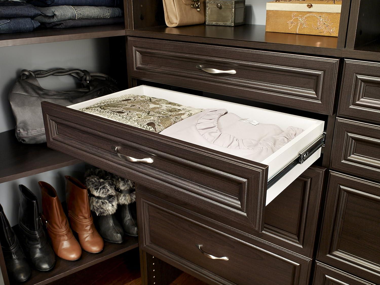 imageClosetMaid SuiteSymphony Tie Belt or Jewelry Rack Sliding Slide Out Closet Organizer 14 Hooks Wall Mount or Add On Accessory Satin NickelEspresso