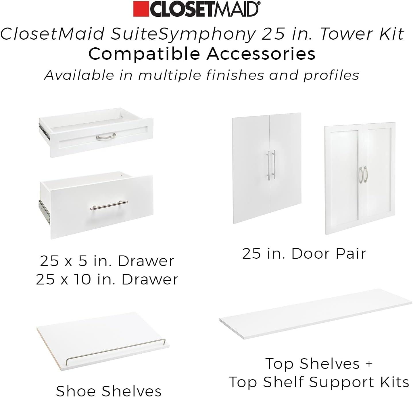 imageClosetMaid SuiteSymphony Tie Belt or Jewelry Rack Sliding Slide Out Closet Organizer 14 Hooks Wall Mount or Add On Accessory Satin NickelEspresso