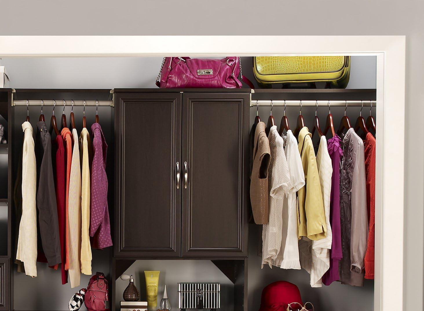 imageClosetMaid SuiteSymphony Tie Belt or Jewelry Rack Sliding Slide Out Closet Organizer 14 Hooks Wall Mount or Add On Accessory Satin NickelEspresso