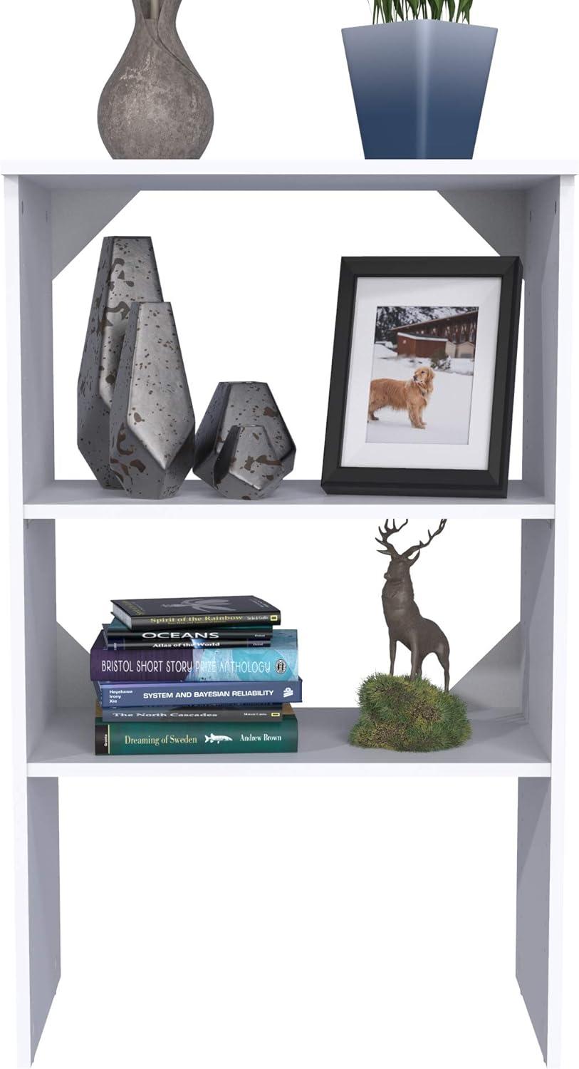 imageClosetMaid SuiteSymphony Wood Shelf Unit 2 Shelves Adjustable For Storage Closet Clothes Shoes Dcor TV Books Natural GrayPure White