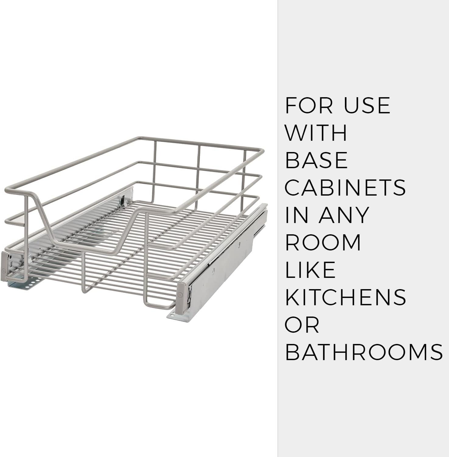 imageClosetMaidAlloy steel 32105 Premium Wide 3Tier Compact Kitchen Cabinet PullOut Basket12 liters 875Inch115Inch Kitchen PullOut Basket