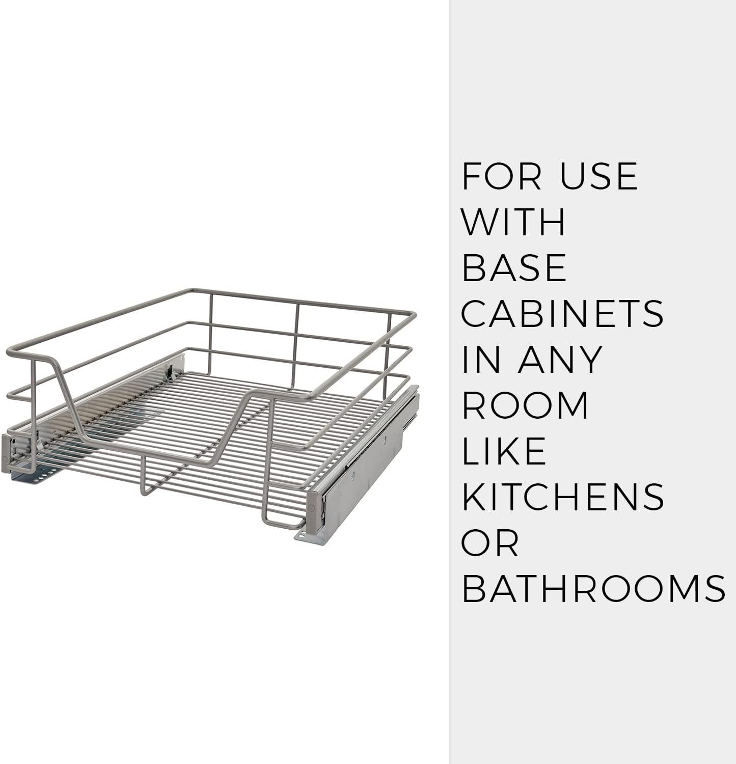 imageClosetMaidAlloy steel 32105 Premium Wide 3Tier Compact Kitchen Cabinet PullOut Basket12 liters 875Inch145Inch Kitchen PullOut Basket