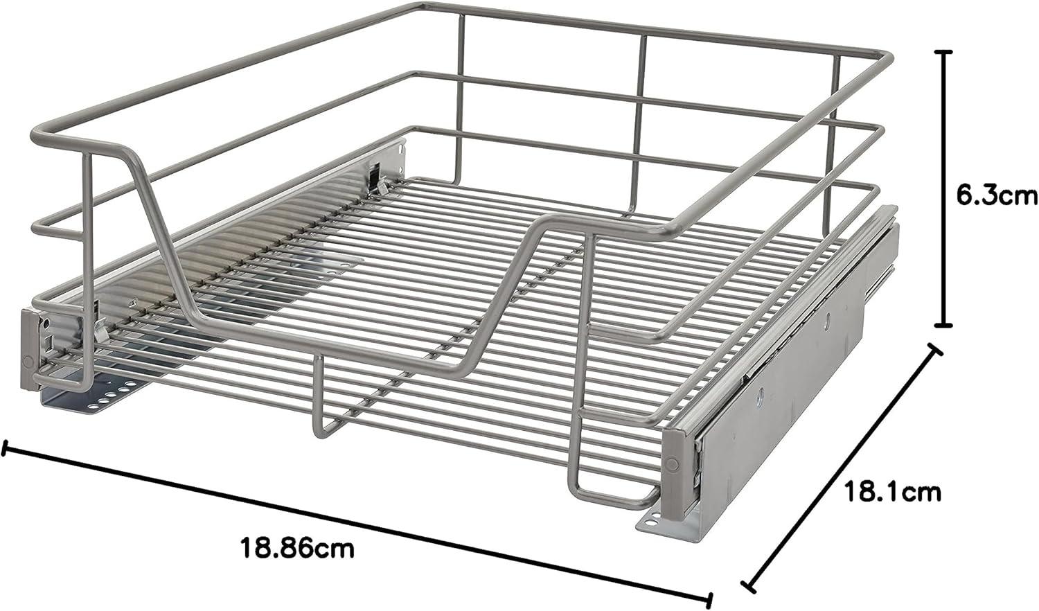 imageClosetMaidAlloy steel 32105 Premium Wide 3Tier Compact Kitchen Cabinet PullOut Basket12 liters 875Inch145Inch Kitchen PullOut Basket