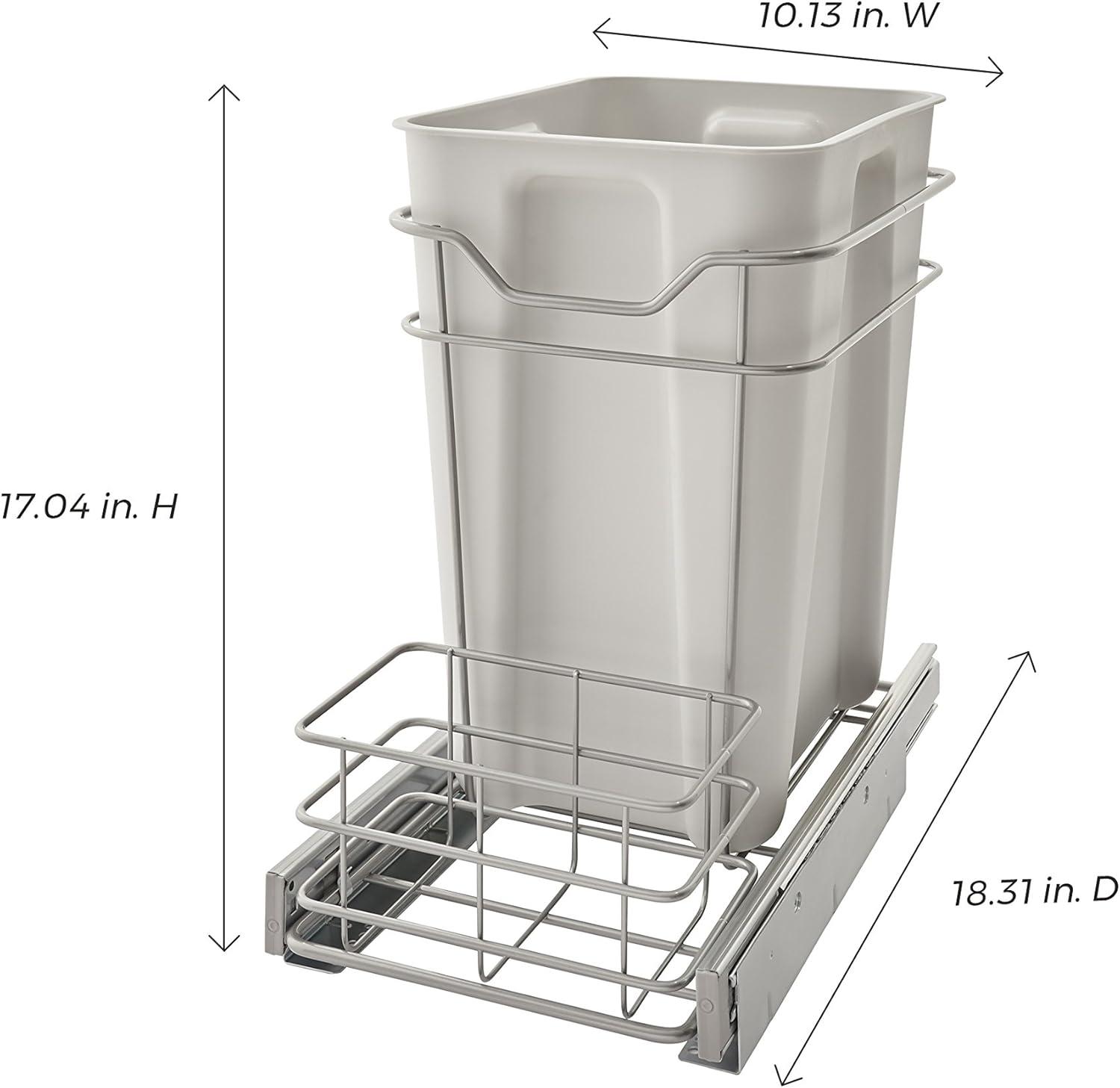 imageClosetMaidAlloy steel 32105 Premium Wide 3Tier Compact Kitchen Cabinet PullOut Basket12 liters 875Inch24Quart PullOut Trash Bin