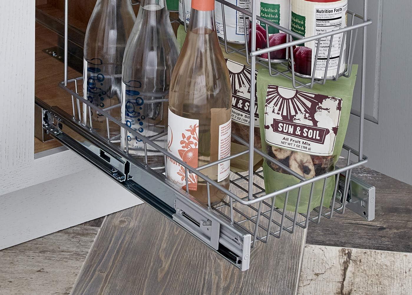 imageClosetMaidAlloy steel 32105 Premium Wide 3Tier Compact Kitchen Cabinet PullOut Basket12 liters 875Inch875Inch 3Tier Compact PullOut Basket