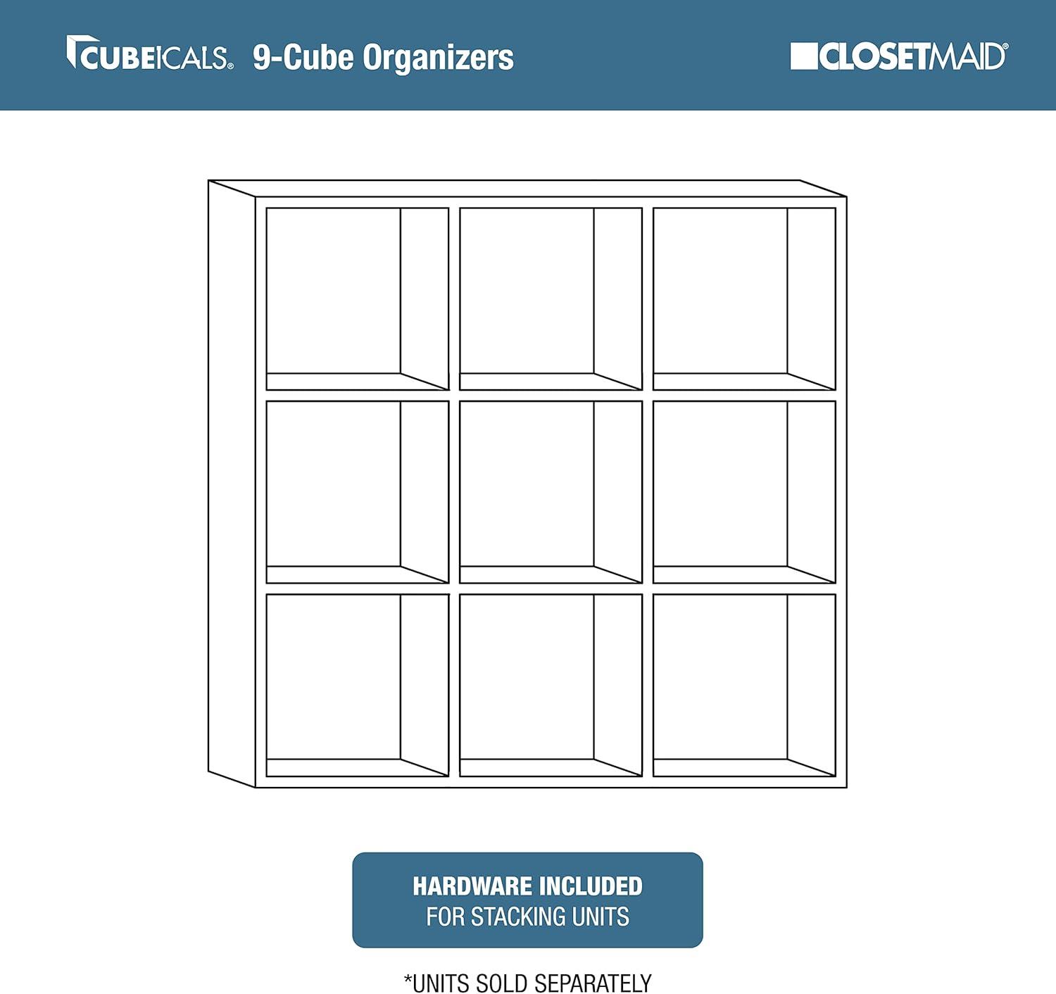 imageClosetmaid Decorative Home Stackable 6 Cube Cubeicals Organizer Storage Bookcase with Hardware for Office Home and Closet WhiteBirch