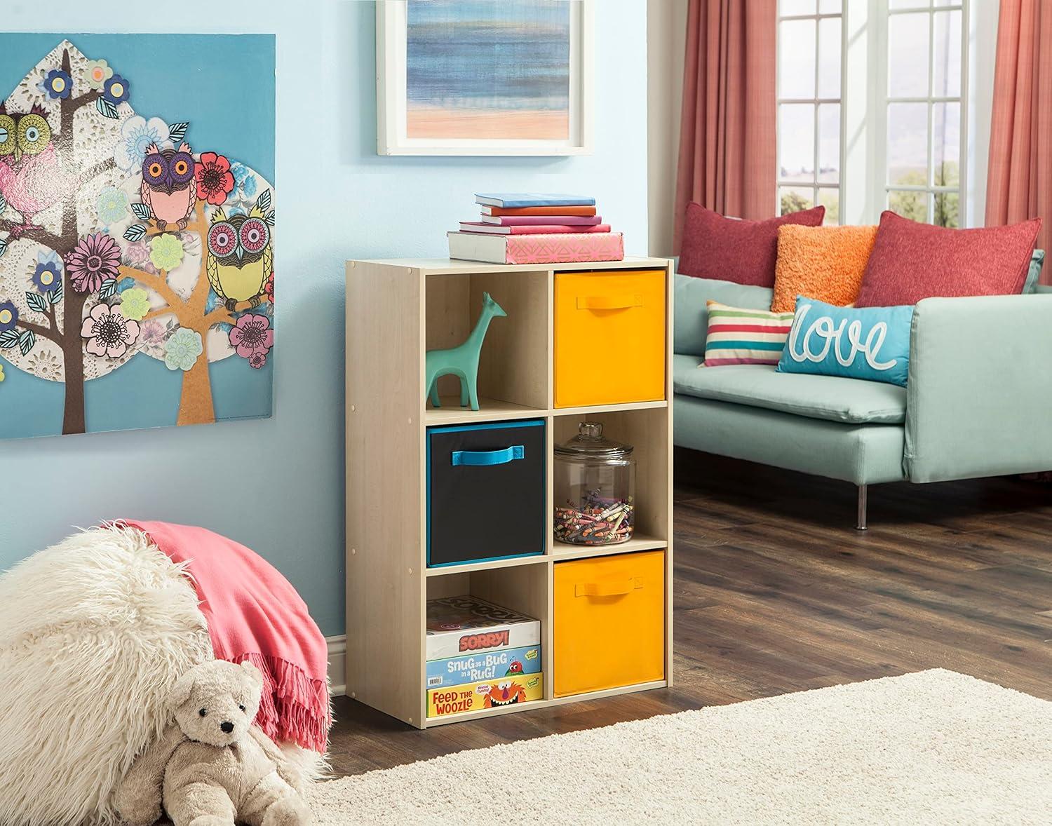 imageClosetmaid Decorative Home Stackable 6 Cube Cubeicals Organizer Storage Bookcase with Hardware for Office Home and Closet WhiteBirch