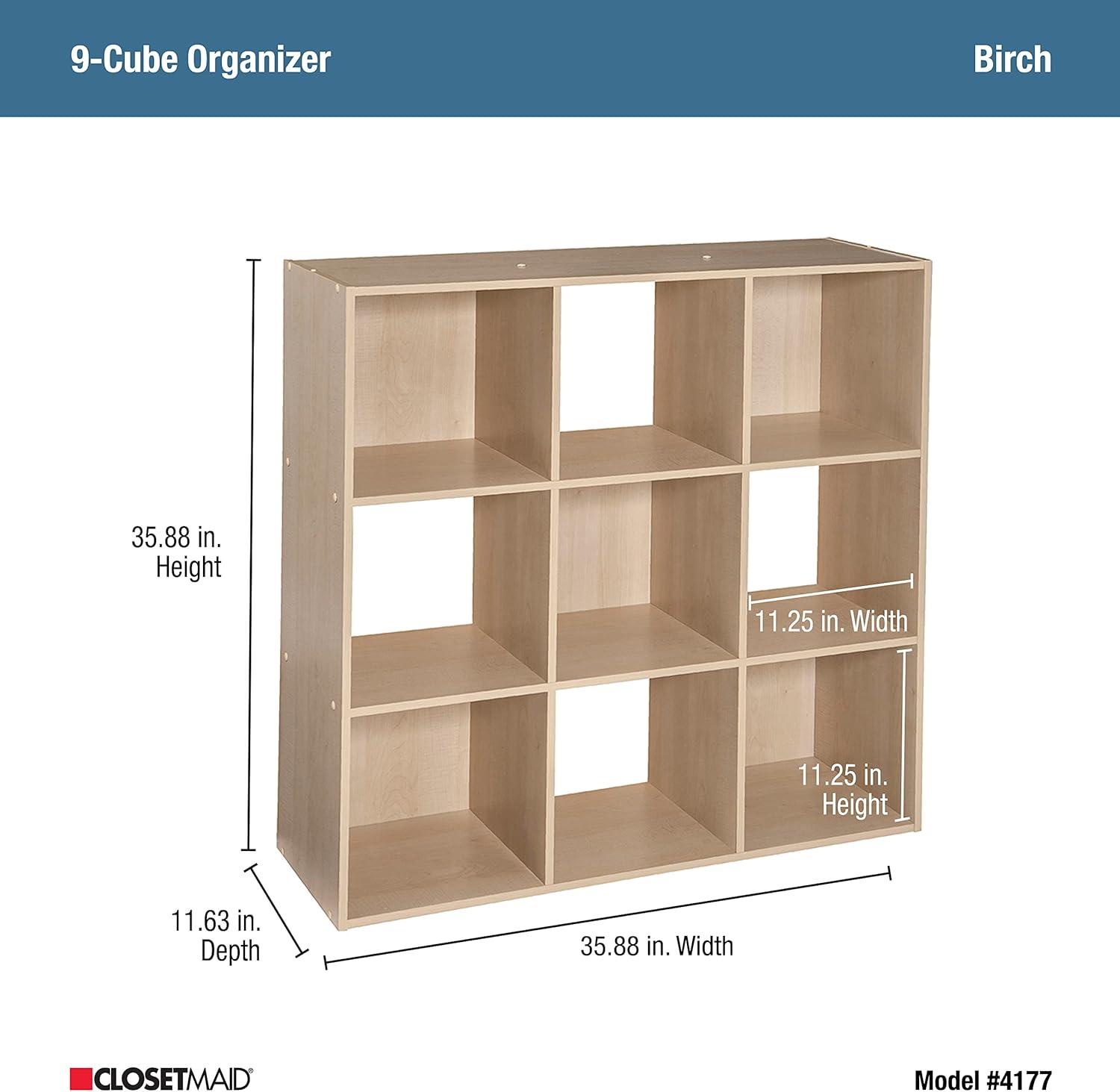imageClosetmaid Decorative Home Stackable 6 Cube Cubeicals Organizer Storage Bookcase with Hardware for Office Home and Closet WhiteBirch