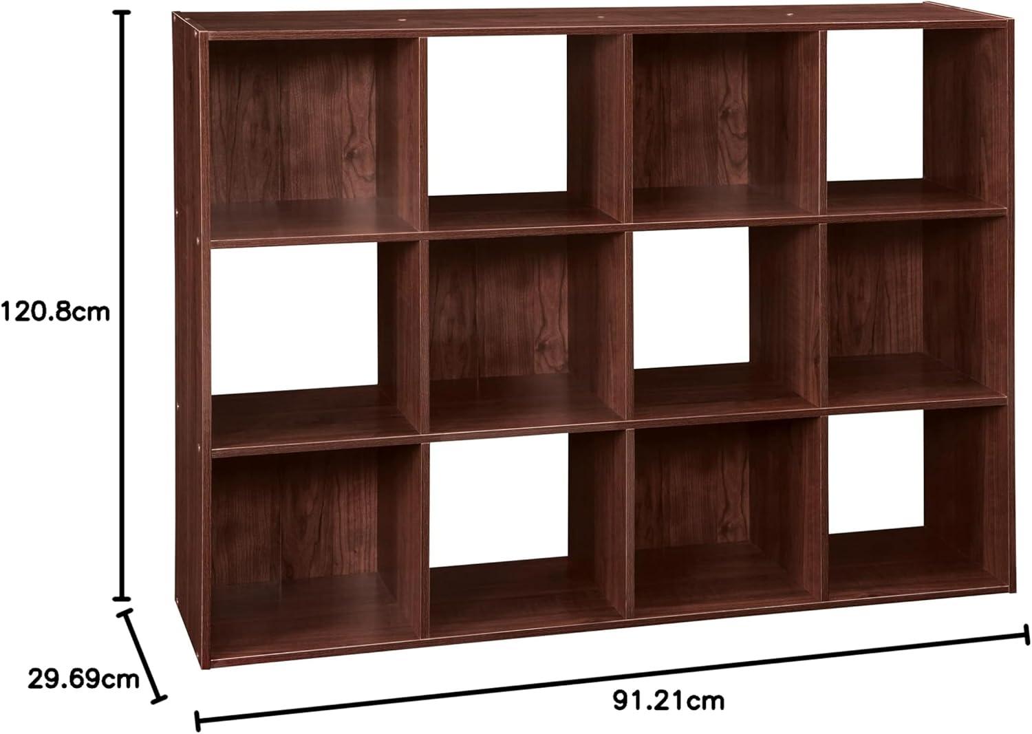 imageClosetmaid Decorative Home Stackable 6 Cube Cubeicals Organizer Storage Bookcase with Hardware for Office Home and Closet WhiteDark Cherry