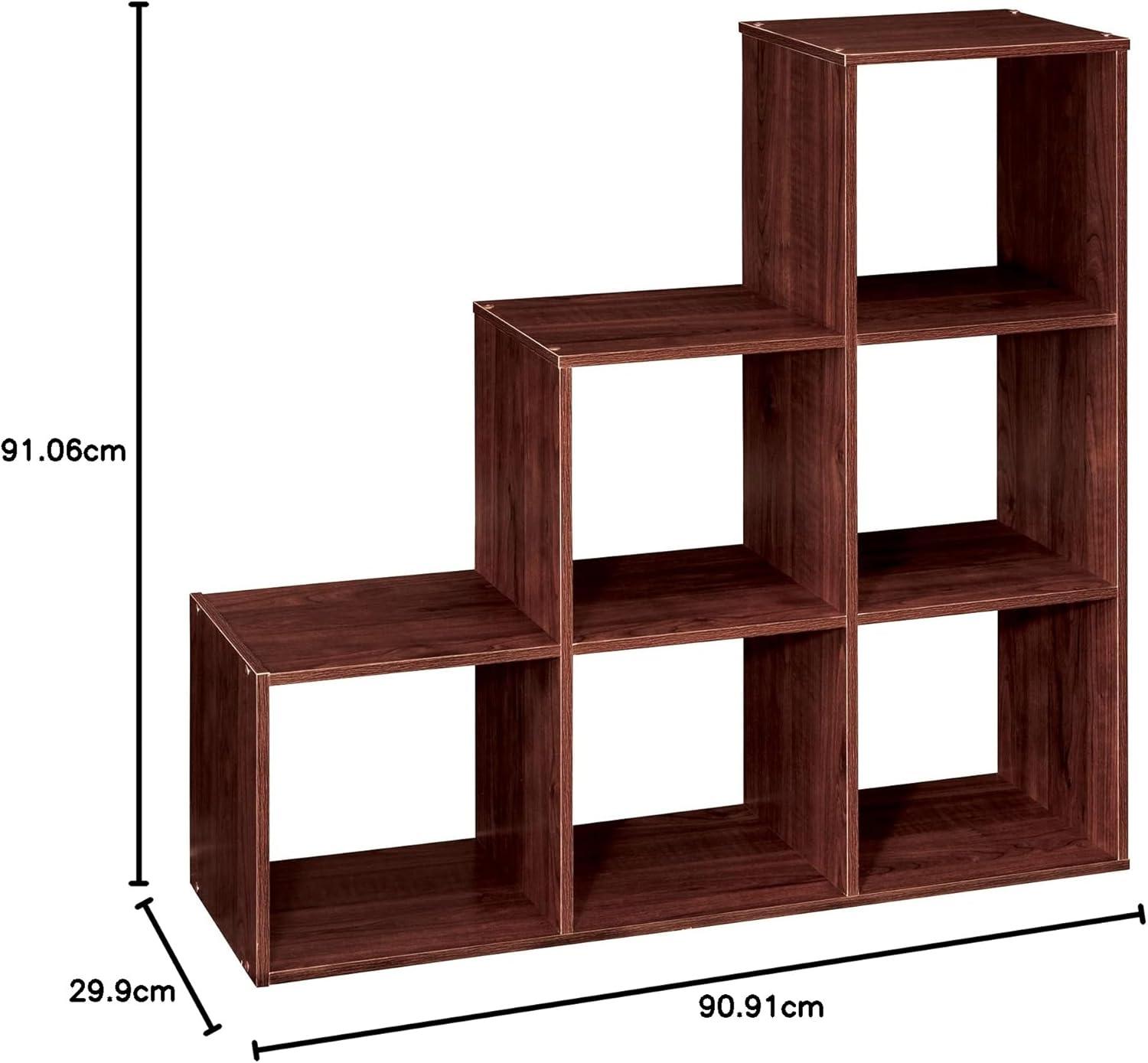 imageClosetmaid Decorative Home Stackable 6 Cube Cubeicals Organizer Storage Bookcase with Hardware for Office Home and Closet WhiteDark Cherry