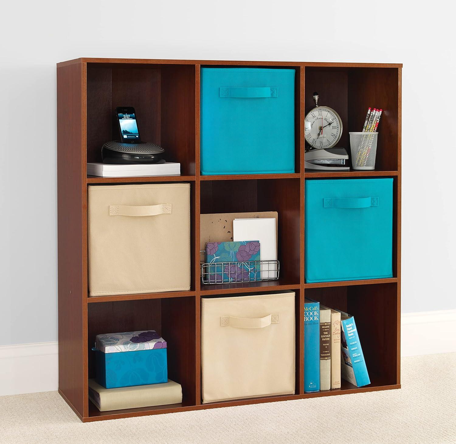 imageClosetmaid Decorative Home Stackable 6 Cube Cubeicals Organizer Storage Bookcase with Hardware for Office Home and Closet WhiteDark Cherry