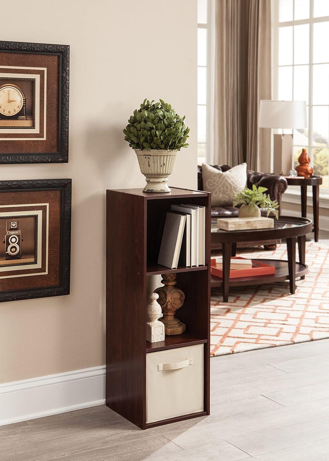 imageClosetmaid Decorative Home Stackable 6 Cube Cubeicals Organizer Storage Bookcase with Hardware for Office Home and Closet WhiteDark Cherry