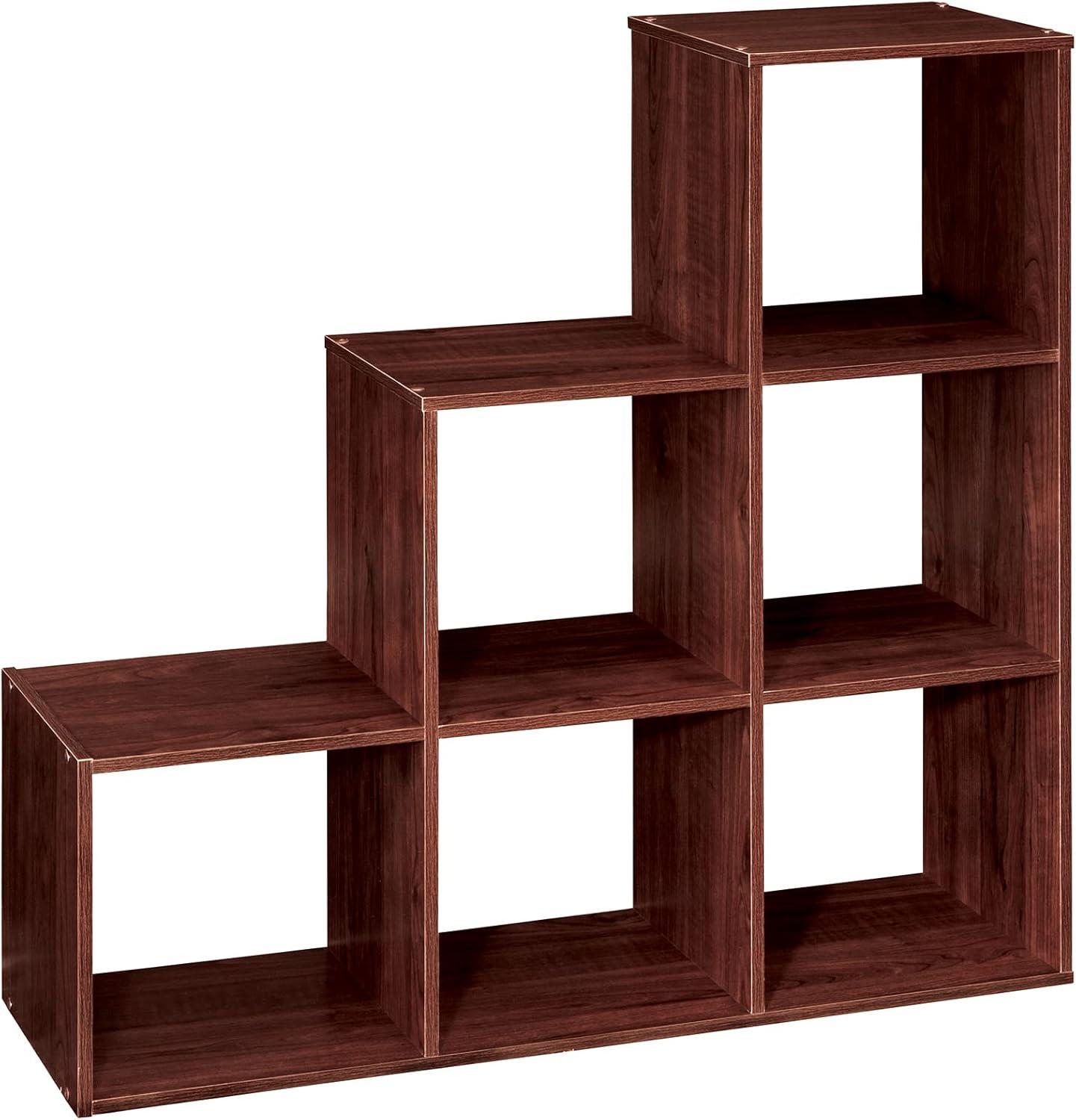 imageClosetmaid Decorative Home Stackable 6 Cube Cubeicals Organizer Storage Bookcase with Hardware for Office Home and Closet WhiteDark Cherry